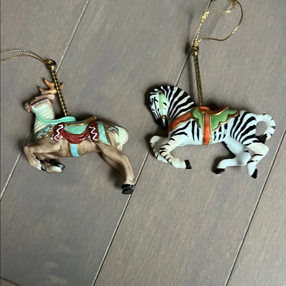 Lenox Christmas Carousel Animal Collection - Lion, Zebra, Reindeer and Horse - Picture 8 of 15